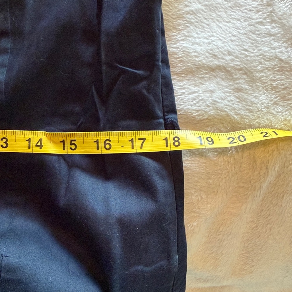 Talbots Navy Midi Dress fit and flare skirt sz 14 - Picture 8 of 9